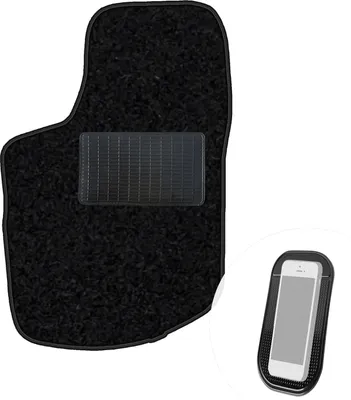Produktbild von moto-MOLTICO Fahrer Fußmatte Auto Velours Fahrerseite Autoteppiche Schwarz Fahrermatte 1-teilig passend für Opel Corsa B 1993-2000