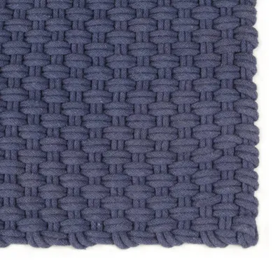 Produktbild von vidaXL Teppich Rechteckig Marineblau 160x230 cm Baumwolle
