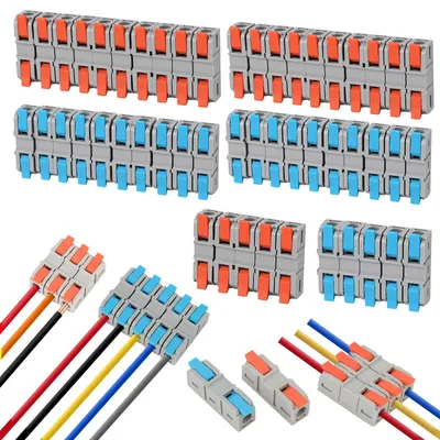 Obrázek produktu pro 50 kusů konektorů pro kabely, oranžové a modré