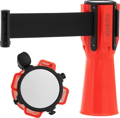 Productafbeelding van Waarschuwingsbandcassette met paalbescherming, 3 meter, zwart