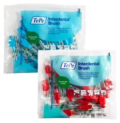 Produktbild von 40 Stück TePe Interdentalbürsten Original, Rot/Blau