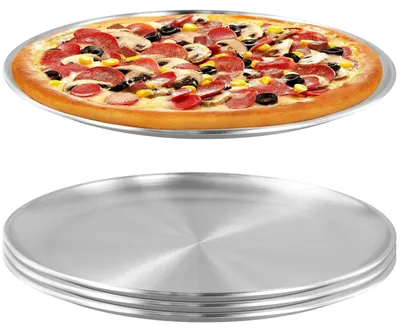 Obrázok produktu pre Solidchoice – Súprava 3 plechov na pizzu z nehrdzavejúcej ocele, priemer 30 cm
