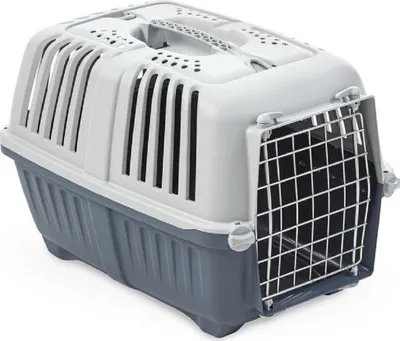Immagine prodotto di Cassetta di trasporto Pratiko con porta in metallo per cane gatto