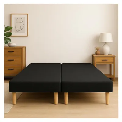Image de Sommier Tapissier Noir 80X200X2 (160X200) | Fabrication Française Artisanale | P