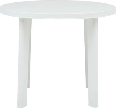 Immagine prodotto di vidaXL Tavolo da giardino bianco 89 cm in plastica