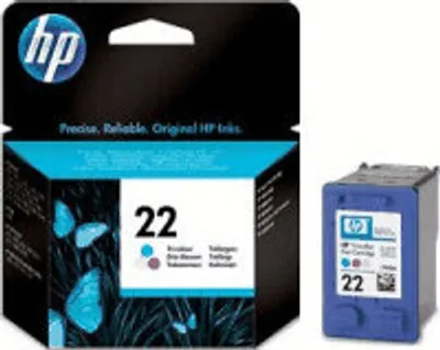 Produktbild von HP 22 Cyan/Magenta/Gelb Original Druckerpatrone, Cyan, Magenta, Gelb, Tinte auf Farbstoffbasis, 5 ml, 1 Stück(e), 165 Seiten