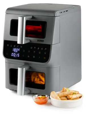 Zdjęcie produktu dla Domo DO550FR, Frytkownica na gorące powietrze, 10 l, 80 °C, 200 °C, 60 min, Podwójny