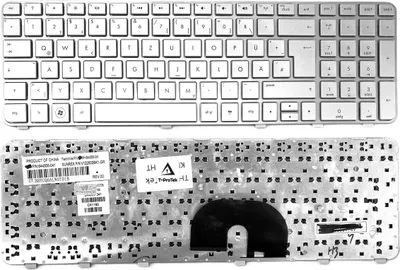 Produktbild von DEUTSCHE - Silber Tastatur Keyboard mit Rahmen kompatibel für P/N: 90.4RH07.P0G