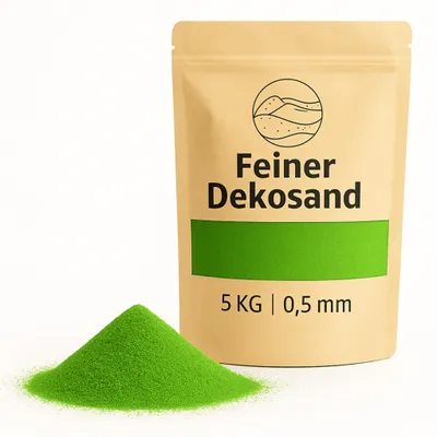 Productafbeelding van Deko-Sand groen, 5 kg, geschikt voor vazen, glazen en als decoratiemateriaal