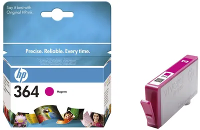 Zdjęcie produktu dla HP 364 oryginalny wkład atramentowy purpurowy, Standardowa wydajność, Purpurowy, Atrament barwnikowy, 1 szt., 300 stron(y)