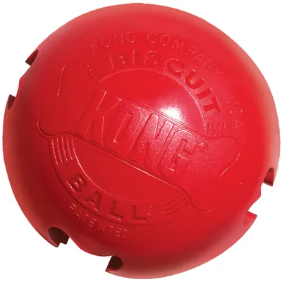 Produktbild von KONG Classic Biscuit Ball, Hund, Kugellager, Rot, Gummi, Abholen, Vereinigte Staaten