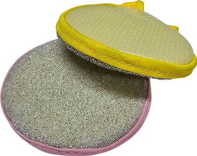 Produktbild von Reinigungsschwämme - Polierschwamm - Küchenschwamm - 2er Set - Gelb und Pink