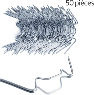 Image de 50x Clips de vitrage pour Serre Inoxydable Plaque Polycarbonate Fixation Serre extérieur Accessoires 1,5mm d'épaisseur Type W