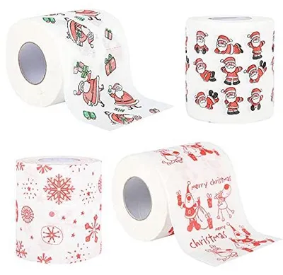 Zdjęcie produktu dla Papier toaletowy świąteczny mikołaj 4 rolki prezent boże narodzenie
