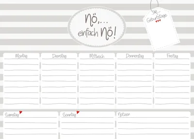 Produktbild von Wochenplaner "Nö, ... einfach nö"