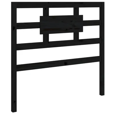 Image de vidaXL Tête de lit noire 95,5x4x100 cm pin massif