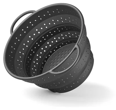 Produktbild von Hoffmann Faltsieb Silikon Edelstahlring 23 cm platzsparend