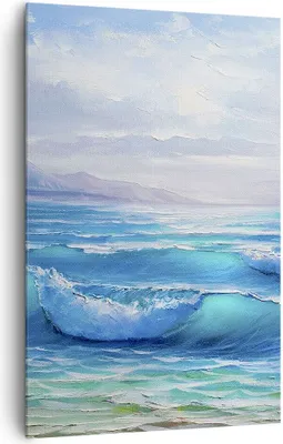 Produktbild von Bild auf Leinwand - Leinwandbild - Einteilig - Meer Welle Möwe - 80x120cm - Wand Bild - Wanddeko - Wandbilder - Leinwanddruck - Kunstdruck - Wanddekoration - Leinwand bilder - Wandbild - PA80x120-4033