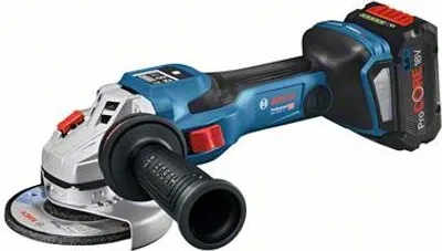 Produktbild von Akku-Winkelschleifer BITURBO GWS 18V-15 SC Professional (blau/schwarz, 2x Akku ProCORE18V 8,0Ah, Bluetooth Modul, in L-BOXX)