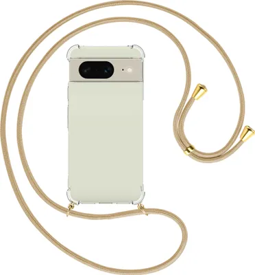 Produktbild von Handykette Backcover-Schutzhülle mit Band (Metall goldfarben) für Google Pixel 8 (6.2'') - caramel