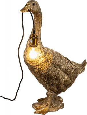 Formano Gans Lampe 60 cm Tisch & Stehlampe  E27 40W goldfarben