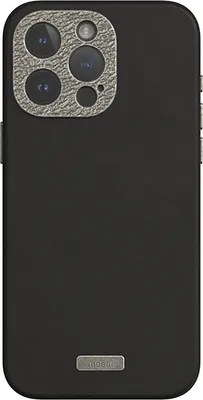 Image de Moshi Napa MagSafe - Étui en cuir pour iPhone 15 (Noir minuit)