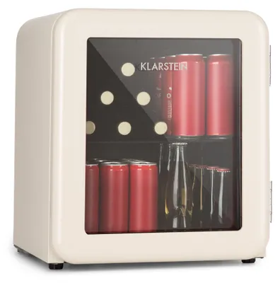 Produktbild von Klarstein Mini Kühlschrank mit Glastür, 48L Mini-Kühlschrank für Zimmer und Büro, Getränkekühlschrank Klein mit Herausnehmbarer Ablage, Kleiner Kühlschrank, Indoor/Outdoor Kühlschrank Leise 0-10°C