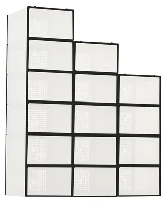 Imagen del producto de Cajas para guardar zapatos, diseño apilable, a prueba de polvo, color