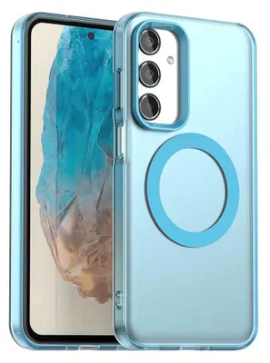 Produktbild von Magnetisch Hülle für Samsung Galaxy M35 5G, Schlank Durchscheinend Matt Stoßfest Handyhülle Blau