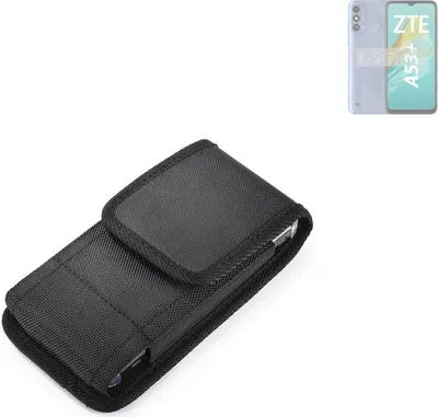 Produktbild von Holster Gürteltasche kompatibel mit ZTE Blade A53+ Holster Gürtel Tasche wasserabweisend Handy Hülle Schutz Hülle Outdoor schwarz K-S-Trade