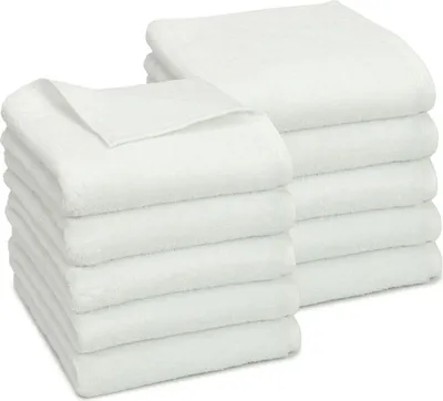 Produktbild von 10er Set Handtücher 100% Baumwolle, 50x100 cm, Weiß