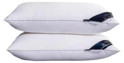 Produktbild von 48x74 cm 2er Set, Federkissen mit 3 Kammer Füllung - Luxus Gänsefederkissen, Ultra Komfort, weich & stützend,1000g 1pc
