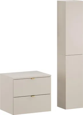 Produktbild von Badezimmermöbel-Set 60 Cm Kaschmir Mit Arbeitsplatte Und Säule
