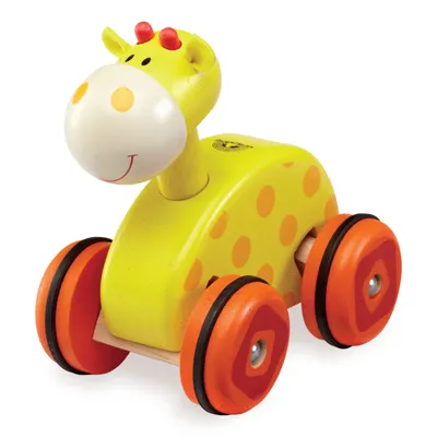 Obrázok produktu pre Drevená žirafa na kolieskach