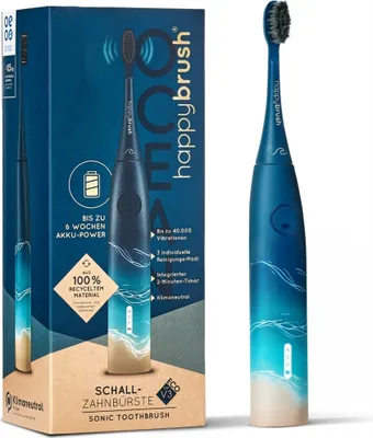 Produktbild von happybrush ECO VIBE 3 Starterkit Ocean Schallzahnbürste