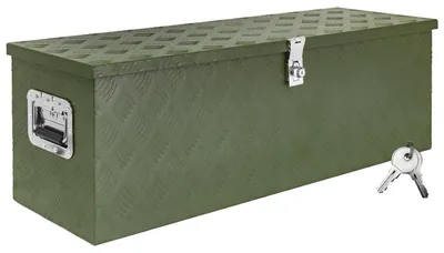 Immagine prodotto di Scatola per Strumento Verde Cassetta degli attrezzi Cassone per camion Scatola di Alluminio Cassone per rimorchio con coperchio Chiudibile a chiave D100 trucky