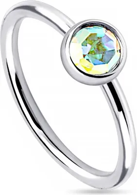 Produktbild von Nasenpiercing Septum Ring Nasenring Piercing Nasen Zirkonia Kristall Klemmring BCR aurora borealis