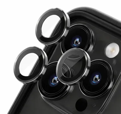 Zdjęcie produktu dla Rhinoshield, odporna na zarysowania folia ochronna na aparat do iPhone'a 14 Pro / 14 Pro Max, czarna