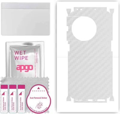 Produktbild von apgo Rückseite + Seiten Schutzfolie, Skin, kompatibel mit OnePlus 11R 5G Solar Red, Hinten Displayschutzfolie aus Vinylfolie, kratzfest, einfache Montage - Transparenter Kohlenstoff