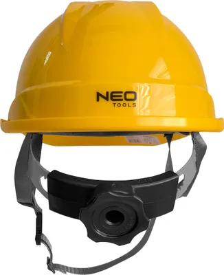 Produktbild von NEO TOOLS Industriehelm mit Kinnriemen, verstellbarer Umfang 52-64cm, Material: ABS, 6-Punkt-Gurt, 4-Punkt-Kinnriemen, Temperaturbereich -30°C/+50°C