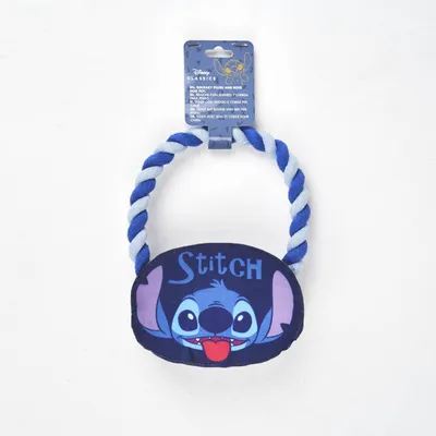 Produktbild von Lilo & Stitch Hundespielzeug – Quietschendes Plüschtier mit Seil – L