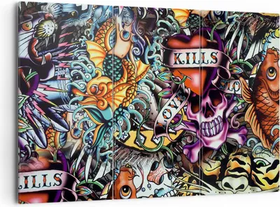Produktbild von Bild auf Leinwand - Leinwandbild - Graffiti modern - 165x110cm - Wand Bild - Wanddeko - Wandbilder - Leinwanddruck - Bilder - Kunstdruck - Wanddekoration - Leinwand bilder - Wandkunst - CE165x110-3759