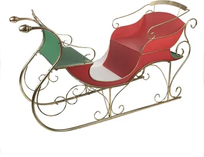 Productafbeelding van Clayre & Eef Kerstslee Groot, 169x67x106 cm, Rood, Metaal