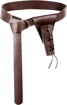 Produktbild von Rittergurt mit 1 Schwerttasche - Piratengurt - mittelalterliche Gurt - Rollenspielgurt - Gurtaccessoires