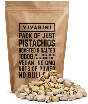 Produktbild von Vivarini - Geroestete Pistazien Mit Salz 1kg - Knusprige Premium Nuesse In Schale - Proteinreicher Snack