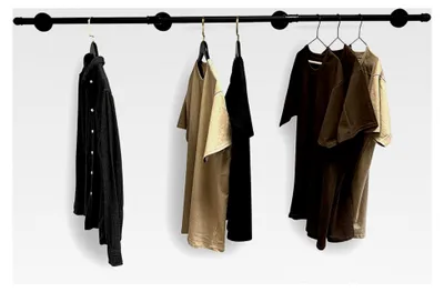 Produktbild von Wandgarderobe Kleiderstange 300 cm x 30 cm im Industrial Design für die Wandmontage