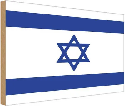 Produktbild von vianmo Holzschild 30x40 cm Israels Israel Flagge Fahne Wappen