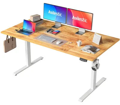 Immagine prodotto di Scrivania regolabile in altezza - Elettrica - 160 x 80 cm - Struttura in acciaio - Altezza da 72 a 118 cm - Portata fino a 70 kg