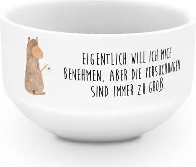 Produktbild von Mr. & Mrs. Panda schale Alpaka Fahne - Weiß - Geschenk, Müslischale, dessertschale, Obstschale, Alpakas, Lamas, Lama, reisschale, suppenschale, Liebe, Schüssel