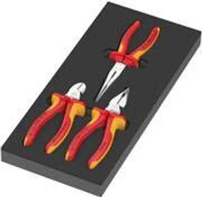 Produktbild von 9784 Schaumstoffeinlage KNIPEX Zangen-Set VDE 1, 3-teilig